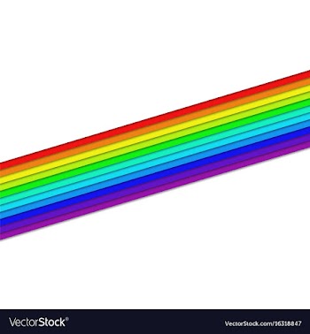 Angular rainbow colored stripes - design element vector image