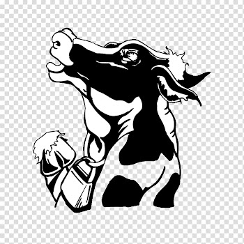 Angus cattle Brown Swiss cattle Little Cow, Black and white cow cartoon of the material transparent background PNG clipart