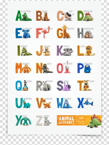 Animal Alphabet chart illustration, Animals A to Z Alphabet book ABC Animal Jamboree Eric Carle's ABC, abc decoration transparent background PNG clipart