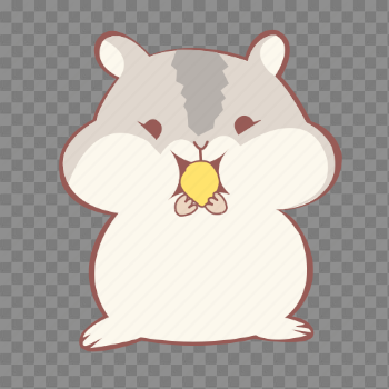 Animal, cute, eat, emoticon, hamster, seed icon