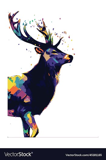 animal deer colorful poster image