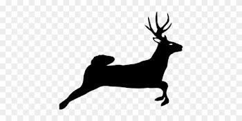 Animal Deer Nature Silhouette Deer Deer De - Deer Jumping Clipart