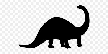 Animal Dinosaur Fossil Paleontology Silhou - Dinosaur Clipart Black And White