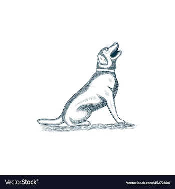 animal dog line art design style