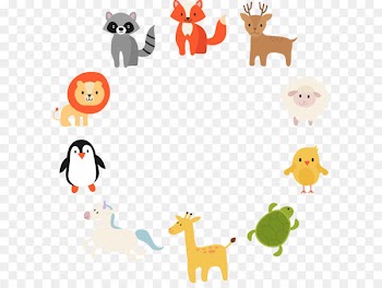 Animal Drawing - Vector material Cartoon animals ring consisting of 