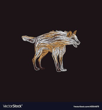 animal hyena beast artwork design