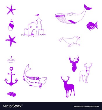 Animal icons set outline set of 25 animal icons vector image