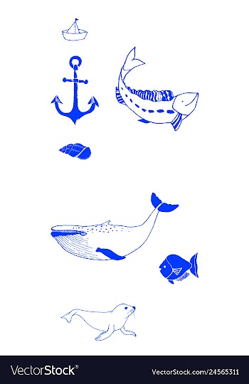 Animal icons set outline set of 25 animal icons vector image