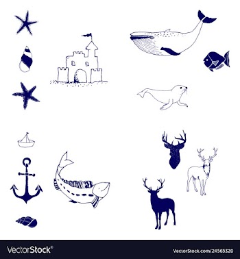 Animal icons set outline set of 25 animal icons vector image