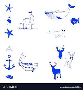 Animal icons set outline set of 25 animal icons vector image