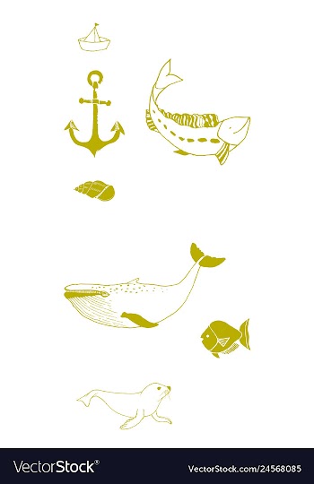Animal icons set outline set of 25 animal icons vector image