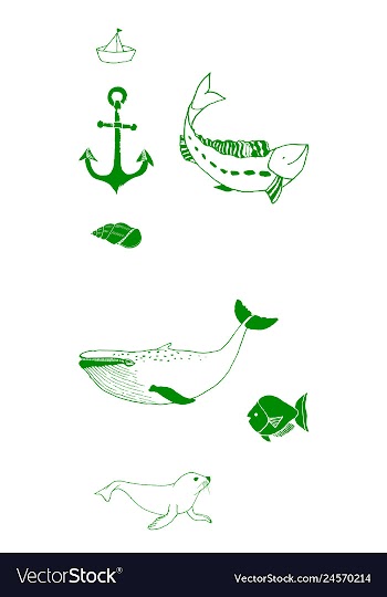 Animal icons set outline set of 25 animal icons vector image