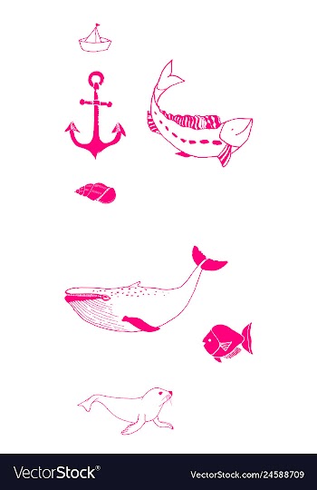 Animal icons set outline set of 25 animal icons vector image