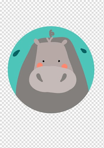Animal Illustration, hippo transparent background PNG clipart