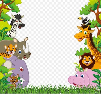 Animal Jungle Clip art - Giraffe elephant zebra lion 