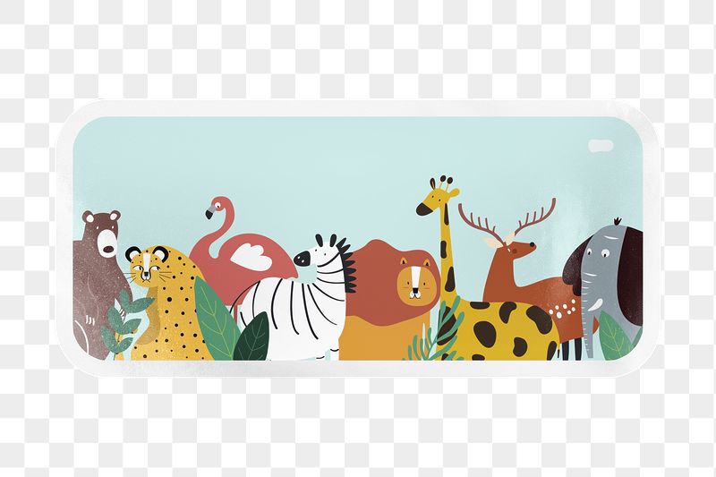 Animal kingdom png, cartoon illustration | Free PNG - rawpixel