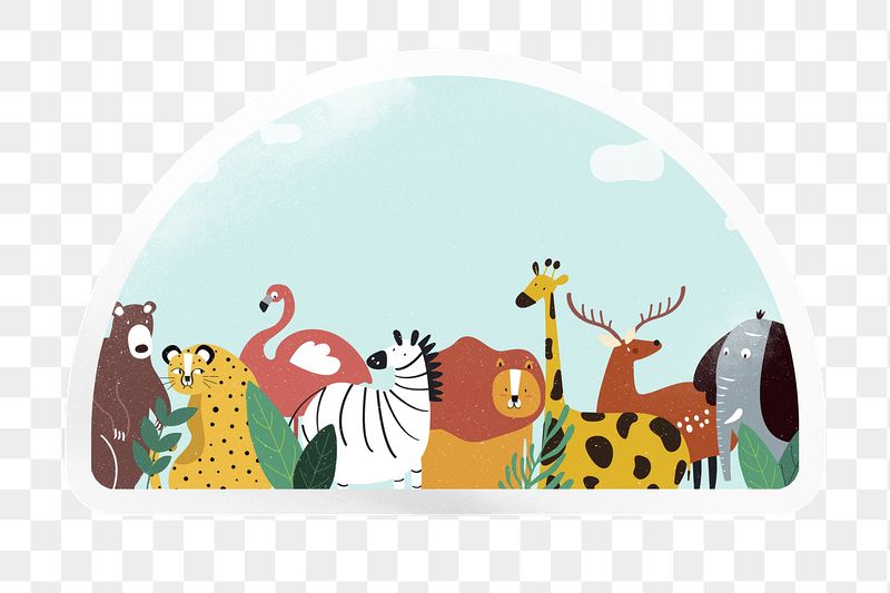 Animal kingdom png, cartoon illustration | Free PNG - rawpixel