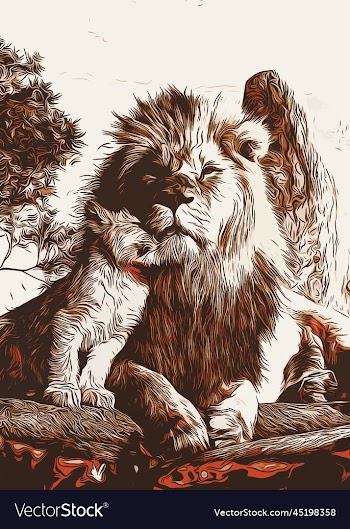 animal lion creative poster image