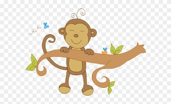 Animal Monkey - Jungle Baby Shower Clip Art