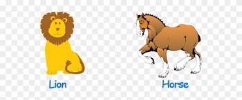 Animal Name Noun Lion And Horse Image - Love Horses Bag, Adult Unisex, Natural