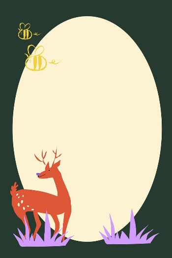Animal, nature doodle frame background | Free PSD - rawpixel