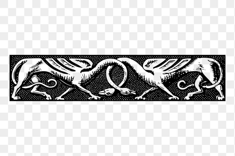 Animal ornate png divider sticker, | Free PNG - rawpixel