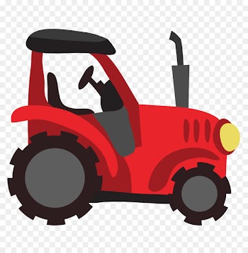 Animal Party Clip art - Red tractor 