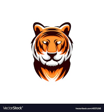 animal tiger head creative logo design