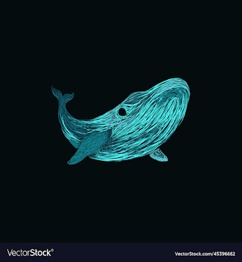 animal whale artwork style design
