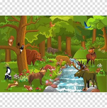 Animal world transparent background PNG clipart