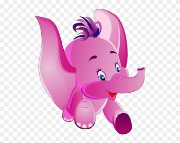 Animals For > Cute Pink Elephant Cartoon - Pink Baby Elephant Images Cartoon