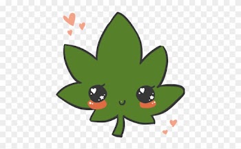 Animated Cute Marijuana Pot Leaf - Cute Weed Leaf