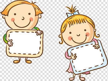 Animated girl and boy illustration, Speech balloon Cartoon Dialogue , Comics Cartoon Figure billboard transparent background PNG clipart