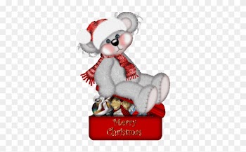 Animated Merry Christmas Bear - Australian Merry Christmas Gif