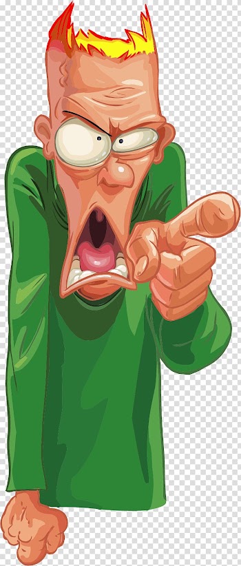 Animated of man wearing green long-sleeved shirt, Icon, painted angry man transparent background PNG clipart