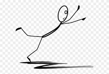 Animated Person Falling Clipart - Stick Man Falling Down
