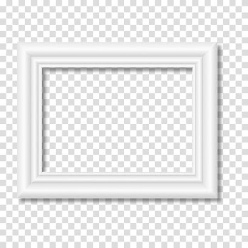 Animated rectangular white frame, Black and white Pattern, White frame transparent background PNG clipart