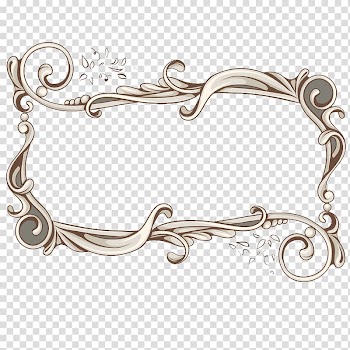Animated white vine border illustration, frame Vintage clothing, Text box material transparent background PNG clipart