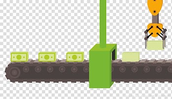 Animation Adobe Flash Player, Cartoon banknote production line material transparent background PNG clipart