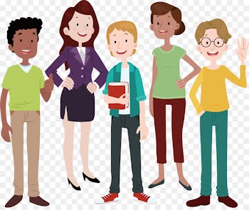 Animation Cartoon Drawing Clip art - Five people business team 