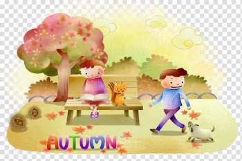 Animation Cartoon Illustration, Park time transparent background PNG clipart