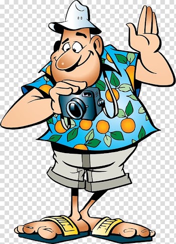 Animation Tourism , Fat man transparent background PNG clipart