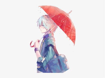 Anime, Anime Boy, And Umbrella Image - Anime Boy With White Hair ...