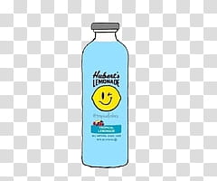 Anime, blue Hubert's Lemonade bottle transparent background PNG clipart