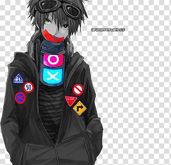 Anime Boy Render , man in black full-zip jacket anime character illustration transparent background PNG clipart