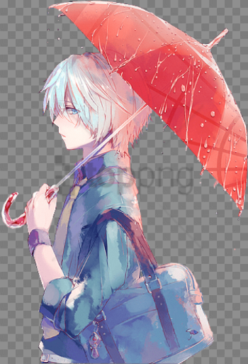 anime boy with white hair and blue eyes PNG image with transparent ...