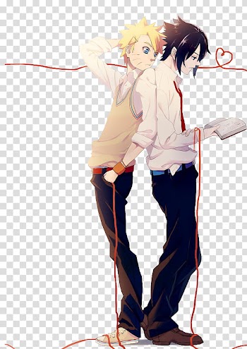 Anime boys, Naruto and Sasuke transparent background PNG clipart