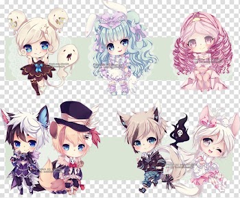 Anime Chibi Cat Mangaka, Anime transparent background PNG clipart