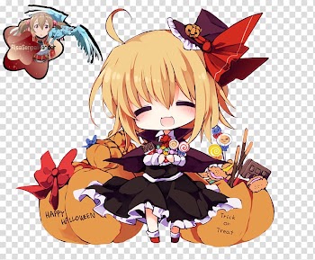 Anime Chibi Halloween Mangaka Kawaii, Anime transparent background PNG clipart