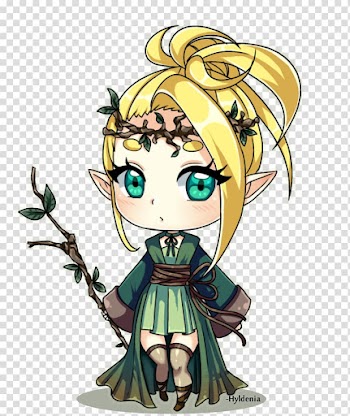 Anime Chibi Manga Art Elf, dungeons and dragons transparent background PNG clipart
